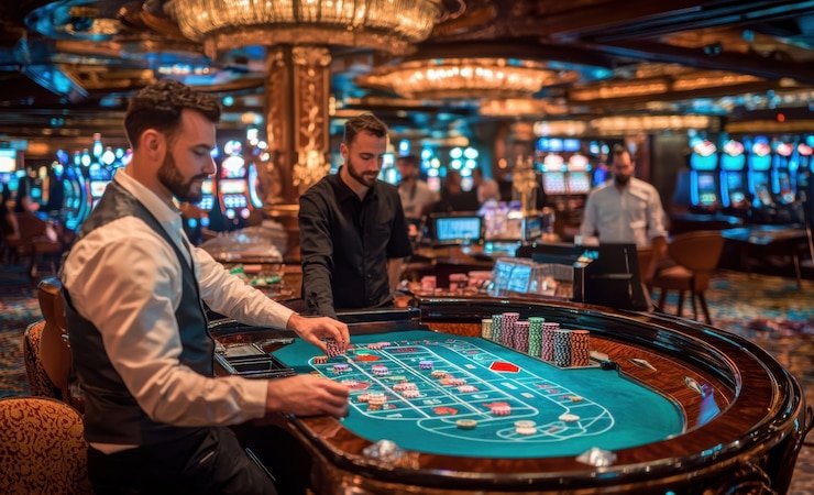 Mobile interface showing sports markets, live scores, and casino categories